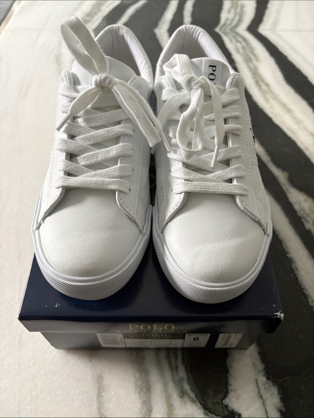Polo by Ralph Lauren Genuine Leather White Kids' Sneakers